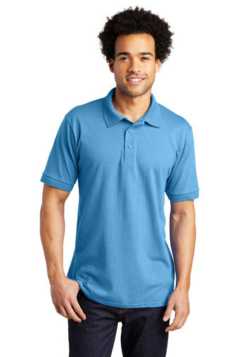 Port & Company® Adult Unisex Tall 5.5-ounce, 50/50 Cotton Poly Core Blend Jersey Knit Polo Shirt